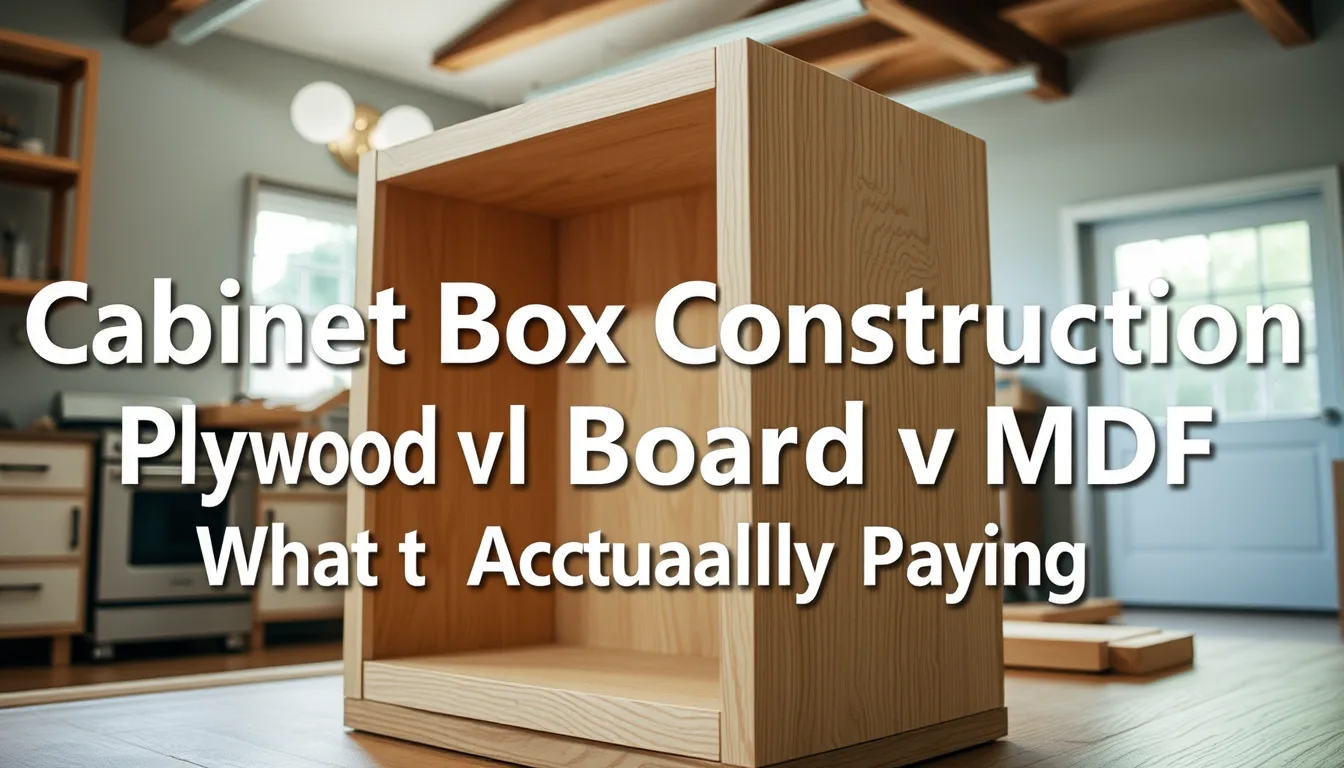 Cabinet Box Construction: Plywood vs. Particle Board vs. MDF — What You're Actually Paying For